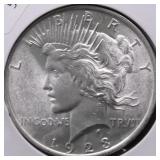 1923 CHOICE BU PEACE DOLLAR