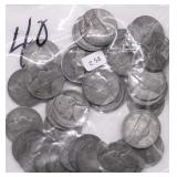 40 SILVER WAR NICKELS
