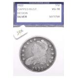 1822 IGS VG 10 BUST HALF DOLLAR