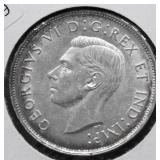 1940 CANADA SILVER 50 CENTS AU