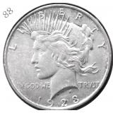 1923 PEACE DOLLAR AU