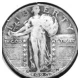 1929 D STANDING QUARTER VF