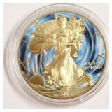 2015 COLORIZED SILVER EAGLE W/ BOX PAPERS