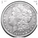 1891 O MORGAN DOLLAR XF