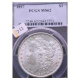 1897 PCGS MS62 MORGAN DOLLAR