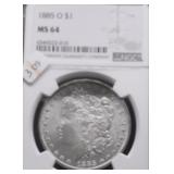 1885 O NGC MS64 MORGAN DOLLAR