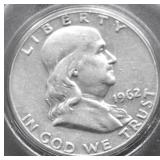 1962 D FRANKLIN HALF DOLLAR VF