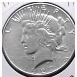 1927 PEACE DOLLAR AU DETAILS