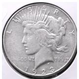 1923 S PEACE DOLLAR VF