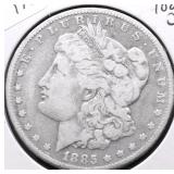 1885 O MORGAN DOLLAR VG