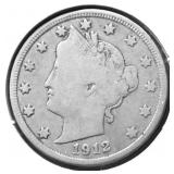 1912 D V NICKEL VG