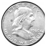 1960 D CHOICE BU  FBL FRANKLIN HALF DOLLAR