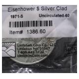1971 S SILVER IKE DOLLAR GEM