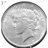 1922 CHOICE BU PEACE DOLLAR