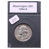 1954 S SUPURB GEM WASHINGTON QUARTER