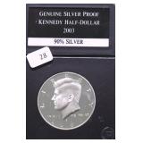 2003 S SILVER PROOF KENNEDY HALF DIOLLAR