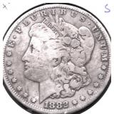 1882 S MORGAN DOLLAR VF