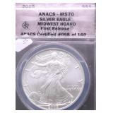 2005 ANACS MS70 SILVER EAGLE