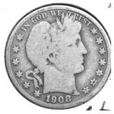1908 D BARBER HALF DOLLAR G