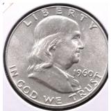 1960 GEM BU FRANKLIN  HALF DOLLAR