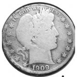 1909 BARBER HALF DOLLAR G