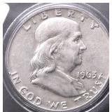 1963 D FRANKLIN HALF DOLLAR XF