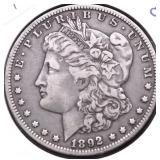1892 O MORGAN DOLLAR VF PQ