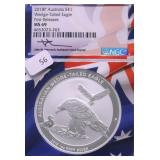 2018 P NGC MS69 AUSTRALIA WEDGE TAILED EAGLE
