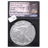 2020 NGC MS69 SILVER EAGLE