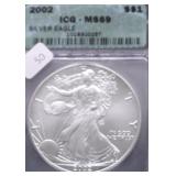 2002 ICG MS69 SILVER EAGLE