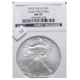 2010 NGC MS70 SILVER EAGLE
