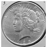 1925 CHOICE BU PEACE DOLLAR
