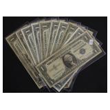 10 SILVER CERTIFICATES