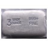 3 OZ .999 SILVER BAR