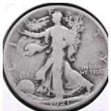 1921 D WASLKIN G HALF DOLLAR VG