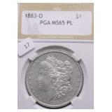 1883 O CHOICE BU PL MORGAN DOLLAR