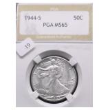 1944 S MS65 WALKING HALF DOLLAR
