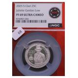 2025 S NGC PF69UC JULIETTE GORDON LOW QUARTER