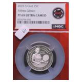 2025 S NGC PF69 UC ALTHEA GIBSON QUARTER