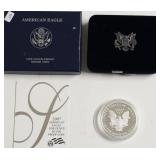 2007 PROOF SILVER EAGLE W BOX PAPERS