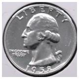 1958 PROOF WASHINGTON QUARTER