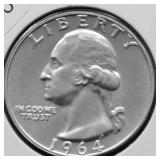 1964 PROOF WASHINGTON QUARTER