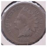 1864 INDINA HEAD CENT