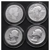 4 SILVER QUARTERS