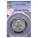 1951 PCGS PF66 WASHINGTON QUARTER