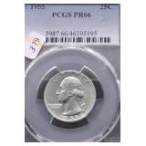 1955 PCGS PF66 WASHINGTON QUARTER