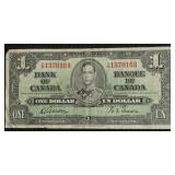 1937 CANADA DOLLAR VF