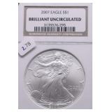 2007 NGC GEM BU SILVER EAGLE