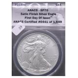 2014 W ANACS  SP70 SILVER EAGLE