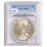 1923 PCGS MS63 PEACE DOLLAR